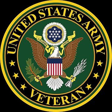 Emblem of the United States Army Veteran, featuring an eagle and shield design.