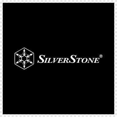 SilverStone logo featuring a hexagon and snowflake design on a black background.