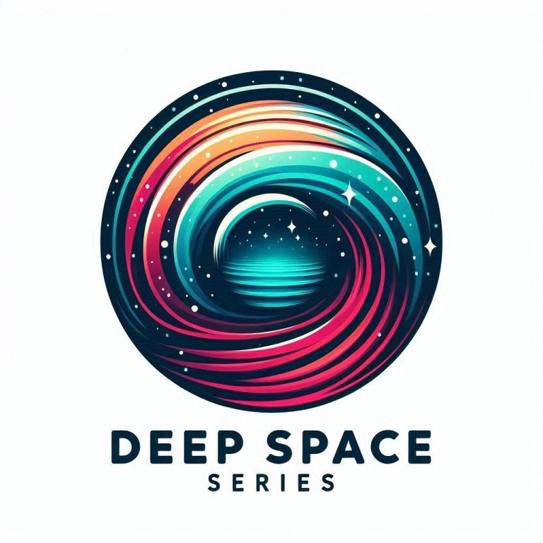 Colorful circular logo design featuring swirling patterns and stars, labeled "Deep Space Series."