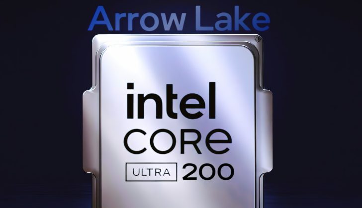 Intel Core Ultra 200 processor with "Arrow Lake" branding.