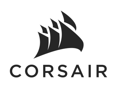 Black sailboat silhouette above the word "CORSAIR" in bold, modern font.